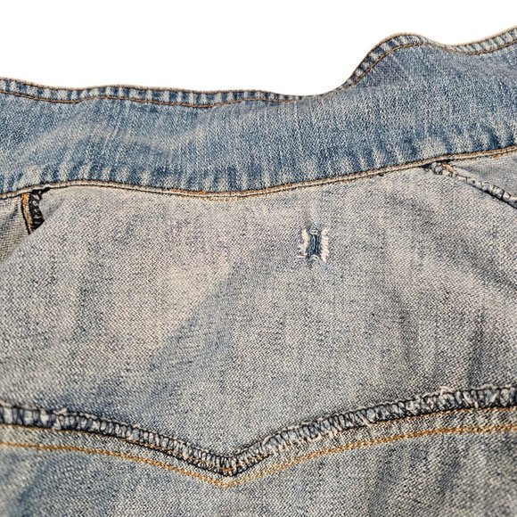 Y2K Roxy XS Blue Denim Jean‎ Trucker Jacket Medium Wash Classic Short Cotton - Picture 7 of 9